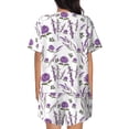 thumbnail image 3 of Lsque Lavender Flowers Women's Short-Sleeved Pajama Set - 2 Piece Soft and Lightweight Sleepwear Set-Large, 3 of 9