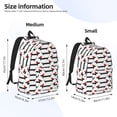 thumbnail image 2 of Vsdgher Christmas Dachshund Print Canvas Backpack Travel Rucksack Unisex Knapsack 15.7/17.7Inch Laptop Backpack for Work,College-Medium, 2 of 5
