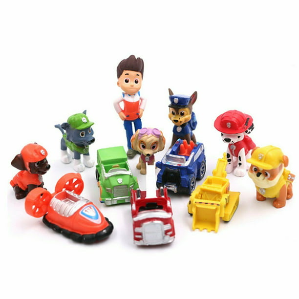 Set of 12 Pcs Paw Figures for Your Paw Collection. Featuring Ryder, Marshall, Chase, Skye, 5 Vehicles. Perfect for Gift, Party Favor, and Collection! - Walmart.com