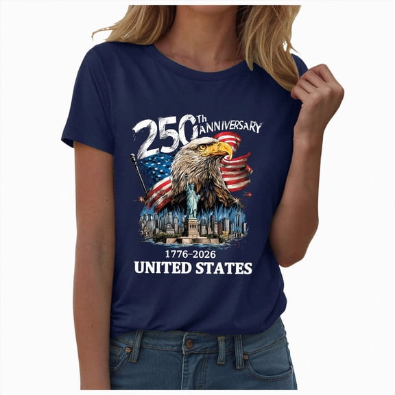 Mnuaqn We The People 250 Years of Freedom - 250Th Anniversary USA Shirt America Shirt Patriotic Flag 1776-2026 Tshirt, S-3XL (Navy, XL)