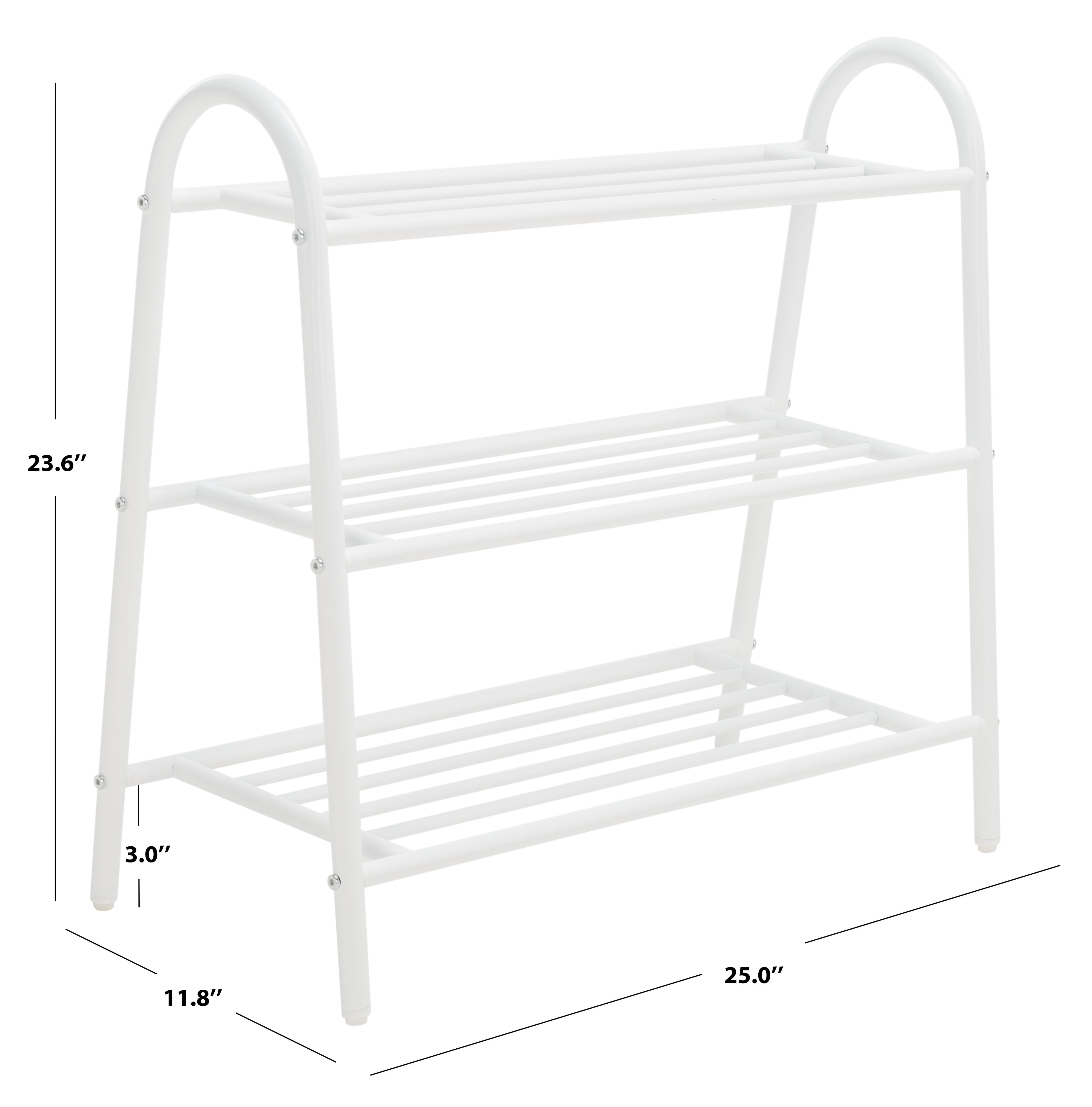 Safavieh Mira 3-Tier Shoe Rack, White