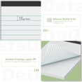 thumbnail image 4 of Bloc de notas Roneky, paquete de 3, 21.5 x 29.8 cm, rayado fino, 30 hojas, 4 of 7