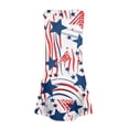thumbnail image 3 of CCRFTGI 4th of July Dresses for Child Girls 10-12 Cute American Flag Stars Striped A-Line Dress Party Patriotic Sleeveless V Neck Girls Dresses Summer Fashion Dresses Red 5-6 Years, 3 of 5