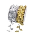 thumbnail image 2 of Material de floricultura Imitación de cuero Hoja de oro Plata Cinta Pastel Flor Regalo Hoja Encaje Cinturón decorativo 10 m, 2 of 5