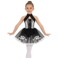 thumbnail image 3 of iiniim Girls Sequined Ballet Tutu Dress Sleeveless Halter Neck Sparkly Jazz Cha Cha Dance Stage Performance Silver 10, 3 of 7