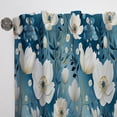 thumbnail image 4 of Designart "Blue White Meadow Tranquility I" Floral Curtain Panels, 4 of 6