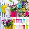 thumbnail image 5 of GOOHOCHY 10Pcs Iron Flowerpot Colourful Floral Buckets for Home Interior and Deck Decor, 5 of 8