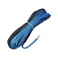 thumbnail image 2 of Synthetic Winch Rope 50ft Vehicles Towing Car Breakdowns Towing Winch Cable Boat , Blue, 2 of 8