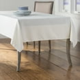 thumbnail image 2 of LA Linen Polyester Poplin Rectangular Tablecloth, 60 by 126-Inch, White, 2 of 2