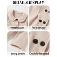 thumbnail image 5 of Happy Cherry Girls Winter Trench Coat Toddler Dress Overcoat Baby Long Sleeve Peacoat Fall Button Outwear Warm Double Breasted Jackets 5-6 Years Beige, 5 of 7