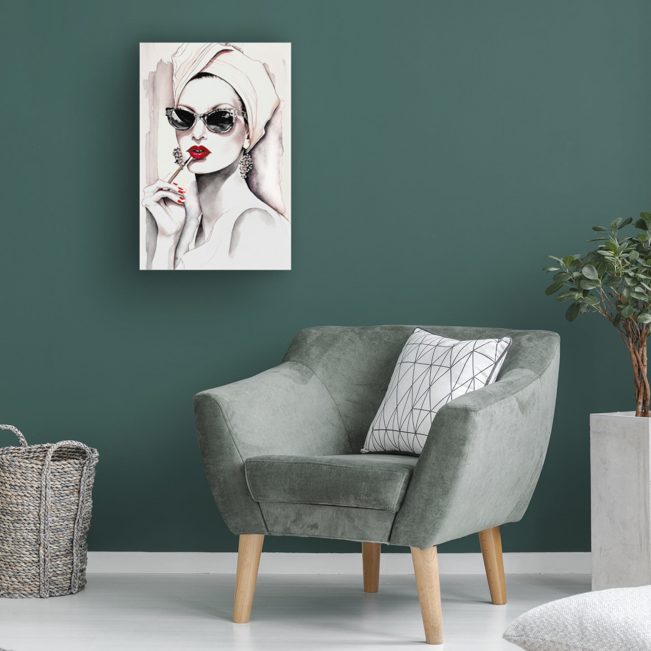 Canvas Wall Art - Sasha 'Pose' Wall Art for Living Room, Bedroom, or Office Décor by Trademark Fine Art - 12 x 19 Inches