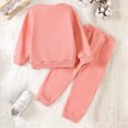 thumbnail image 5 of NOLDARES Toddler Baby Girl Clothes Cute Print Infant Long Sleeve Sweathsirt Fall Winter Outfits Kids Pullover Pants Set(Pink,3-4 Y), 5 of 8