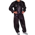 thumbnail image 1 of Survêtement de Mise en Forme Sauna Anti-Transpiration Imperméable Combinaison Corps Entier Robuste Perte de Poids Exercice Entraînement Coupe-Vent Plus Chaud Vêtement Culturisme Noir 3TG, 1 of 8