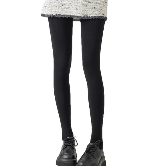 Womens Fleece Pants, Thin Fleece Lined Tights with 80D Thickness for 5-10 Degree Temperatures