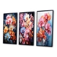 thumbnail image 3 of Designart "Tropical Allure Colorful Orchids" Floral Framed Wall Art Set Of 3 - Multi-Color Orchids Frame Gallery Wall Set For Home Decor, 3 of 7