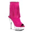thumbnail image 2 of DELIGHT-1019, 6" Heel 1 3/4"  Open Toe Heel Fringe Boot, 2 of 2