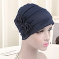 thumbnail image 5 of Women Soft Comfy Beanie Flower Design Keep Warm Breathable Hat Sleep Caps Daily Wear, 5 of 8