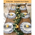 thumbnail image 4 of 13 Inch Round Placemats Set of 4, Blue Floral Non Slip Heat Insulation PP Table Mats, Abstract Watercolor Flower Leaf Plant Washable Place Mats for Kitchen Dining Party Table Decor, 4 of 7