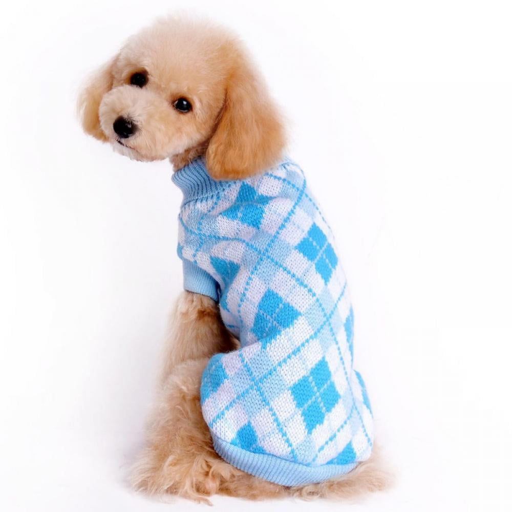 Stibadium Dog Sweater Dog Knit Sweater Plaid Dog Christmas Sweater Pet