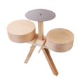 thumbnail image 3 of Pequeño juego de batería de madera para de 3 a 6 años de edad, instrumentos musicales que tocan , juguete de , gran regalo para Hugo Tambor para niños, 3 of 10