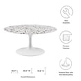 thumbnail image 5 of Modway Lippa 36" Round Terrazzo Coffee Table in White White, 5 of 7