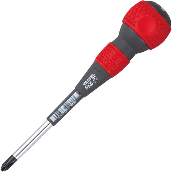 Vessel Tools 220P275 Ball-Grip Screwdriver No.220, Phillips #2