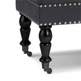 thumbnail image 4 of Simpli Home Henley 49" Faux Leather Tufted Ottoman Bench in Distressed Black, 4 of 6