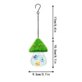 thumbnail image 3 of Lilgiuy Hummingbird Feeder for Courtyard Hanging, Cute Green Leak-Proof Compact Flocked House Bird Feeder Gift for Family Members, 3 of 5