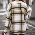 thumbnail image 5 of Chaqueta de camisa a cuadros para mujer Top cómodo y encantador para mujer Bola de fiesta formal diaria, 5 of 5