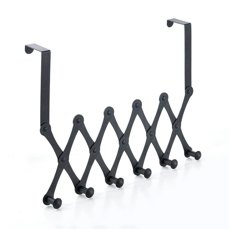 Over Door Hanger Heavy Duty Door Hook For Hanging Backpack Jacket Robes Purse Black 4 Hooks