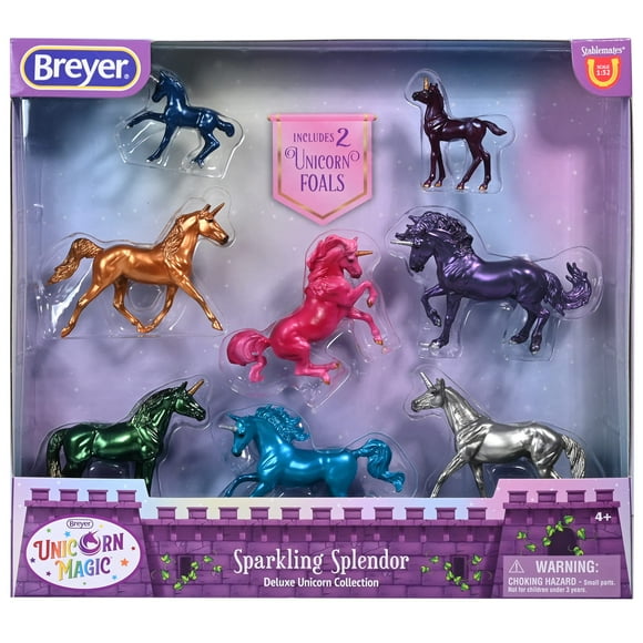 Set Sparkling Splendor de Unicorn Toy Breyer Horses Stablemates