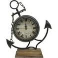thumbnail image 2 of MDR Trading Inc. FP-FHB-068_Q01 Metal Anchor On A Wooden Base Table Clock, 2 of 2