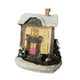 thumbnail image 5 of Escena navideña de resina con casa de nieve, luces LED, miniatura de pueblo y casa de campo. Pequeña, 5 of 9