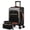 Black Grey/Brown, variant on LOVEVOOK Carry On Luggage 22x14x9 Airline Approved,20 Inch Carry-on Suitcase for Women,Softside Suitcases with Wheels,Rolling Checked Luggage with TSA Lock,Lightweight Travel