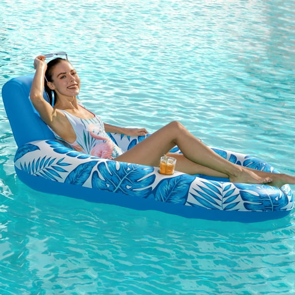 Water Floating - Inflatable Swimming Pool Float Chair Lounger Portable Functional Pool Water Floating Bed for Relaxation and Leisure