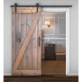 thumbnail image 2 of Essencaliy 36in x84in Solid Wood Barn Door, Made-in-USA Farmhouse Interior Sliding Barn Door With 6.25ft Barndoor Hardware Kit (DIY), 2 of 5