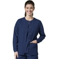 thumbnail image 1 of Red Panda Women's Warm Up Solid Scrub Jacket, Red, 1 of 1