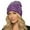 Purple, variant on Beanie Hats For Women Rhinestone Winter Knitted Wool Cap Warm Sparkly Detailed Cold Weather Slouchy Hat Purple
