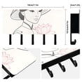 thumbnail image 2 of Woman with Lotues Mail Holder Organizer Wall Mount with Shelf Key Holder Key Rack with 5 Key Hooks for Wall Decorative, 2 of 6