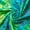 Carribean Reef (Lime / Teal), variant on Mermaid Scale Hologram Tricot Foil Fabric - Pink Blue Shiny Stretchy 60" By The Yard