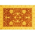 thumbnail image 1 of Ahgly Company Machine Washable Indoor Rectangle Oriental Yellow Traditional Area Rugs, 4' x 6', 1 of 4