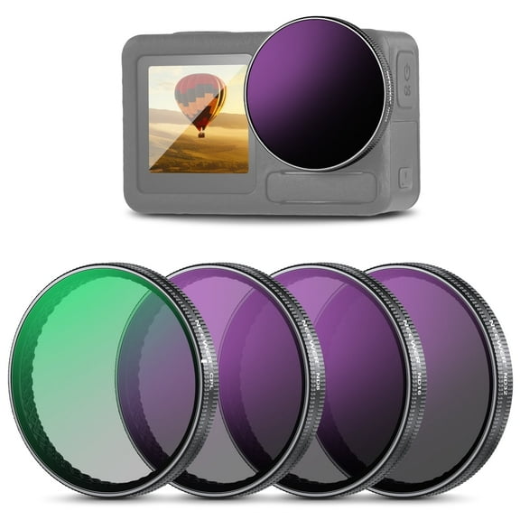 Neewer FL-A76 Snap-On ND/CPL Filter Set for DJI Osmo Action 3/4/5 Pro - 4 pack (ND8/ND16/ND32/CPL)