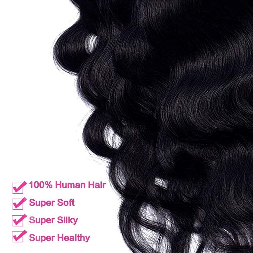 Body Wave Clip In Hair Extensions Extensions Natural Black Color Full Head Brazilian Remy Hair Clip in Hair Extensions 8Pcs with 18 Clips 120 Gram