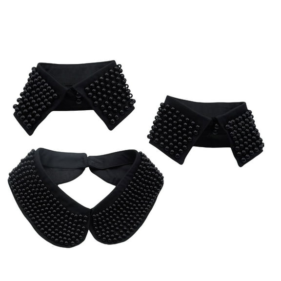 ZPAQI 3 Pack Pearls False Collar Set for Women Half Shirt Detachable Collar Necklace