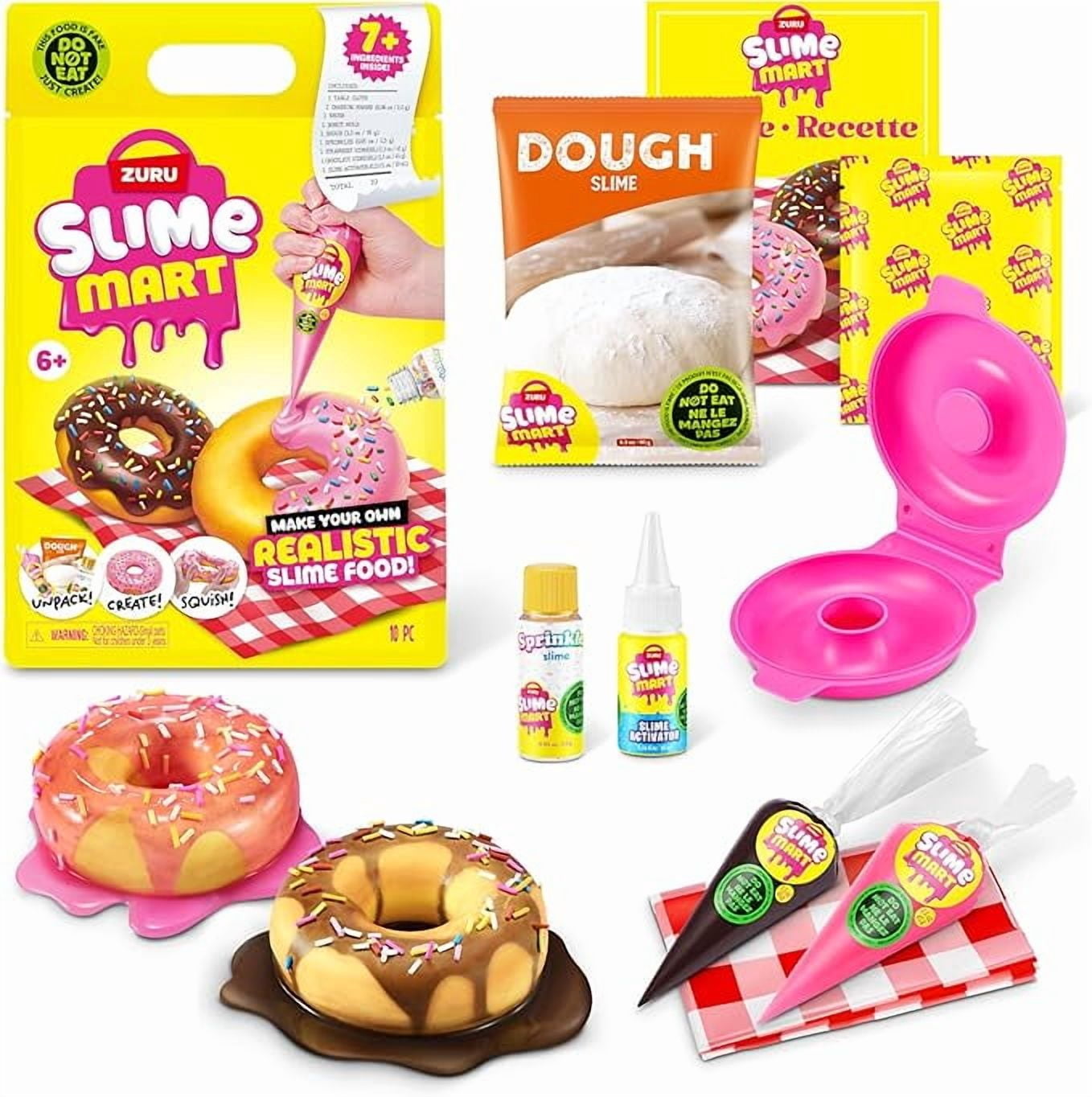 Slime Mart Donut and Fruit Tart Play Food Themed DIY Slime Craft Toys by Zuru