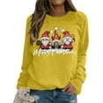 thumbnail image 3 of Sweat à Capuche d'Hiver pour Femmes Mode Cardigan Col Rond Chaud Imprimé Noël Pull de Noël Hoilidy Blouse Ample Mi-Longue, 3 of 6