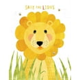 thumbnail image 2 of Marrott, Stephanie 12x14 White Modern Wood Framed Museum Art Print Titled - Save The Lions, 2 of 4