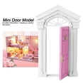 thumbnail image 4 of M Buder 1:12 Puerta de Casa de Muñecas en Miniatura Madera Rosa 14 cm / 5.5 inches, 4 of 9