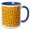 Blue/White, variant on 3drose, Hypnotic Geometrical Abstract Circular Pattern Mosaic Background, 15oz Mug