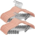 thumbnail image 1 of Perchas para pantalones SONGMICS, paquete de 30 unidades, de terciopelo con clips ajustables, 1 of 7